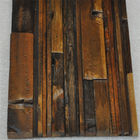 Les panneaux de mur en bois carrés de mosaïque de Brown, panneautage de mur en bois de l'effet 3D couvre