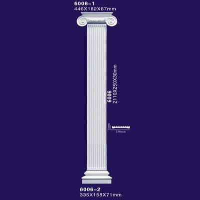 Les colonnes de marbre de polyuréthane de conception, plâtrent les colonnes romaines/colonnes de gypse